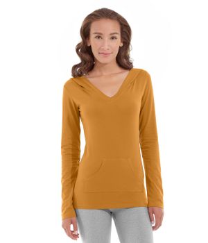 Eos V-Neck Hoodie-S-Orange