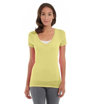 Karissa V-Neck Tee-S-Yellow